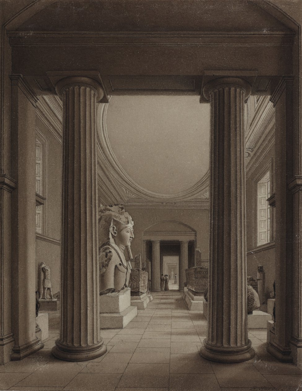 Britské muzeum, kolem roku 1840 od Robert the Younger Havell