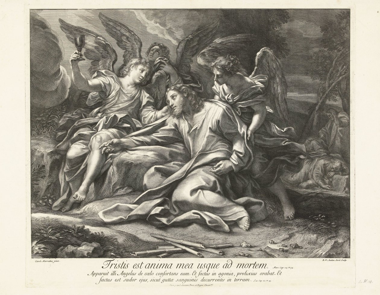 Kristus na hoře Olivetské od Robert van Audenaerd
