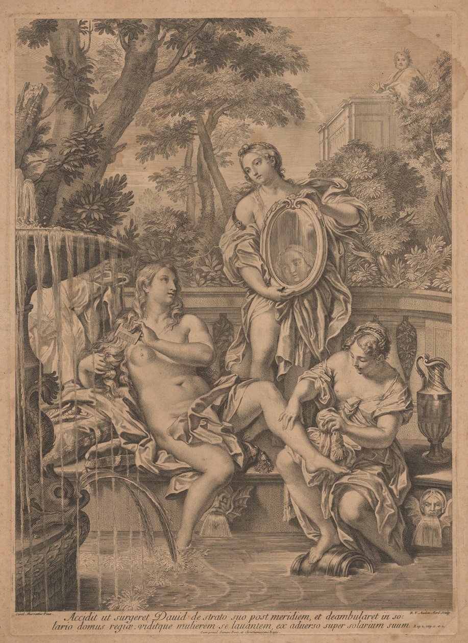 David a Batšeba. od Robert van Audenaerde
