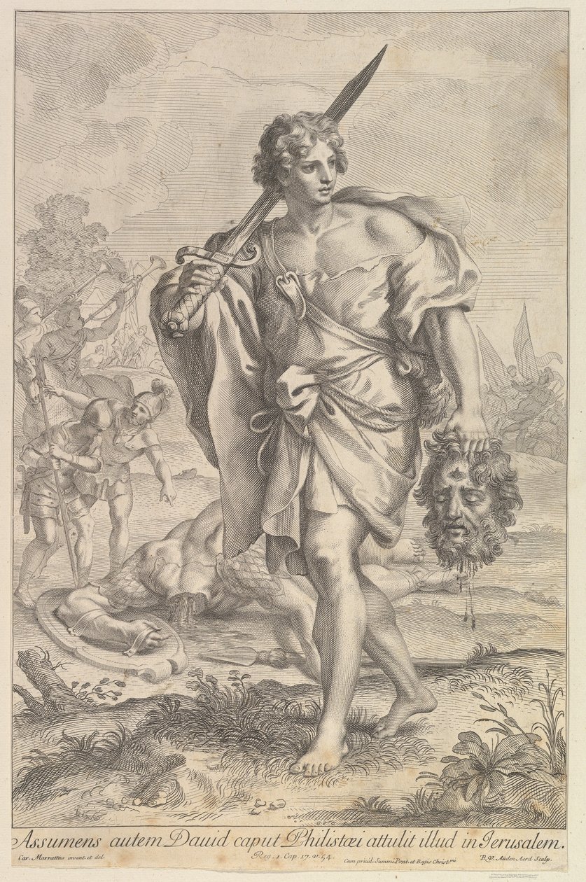 David s hlavou Goliáše, 1680-1743. od Robert van Audenaerde