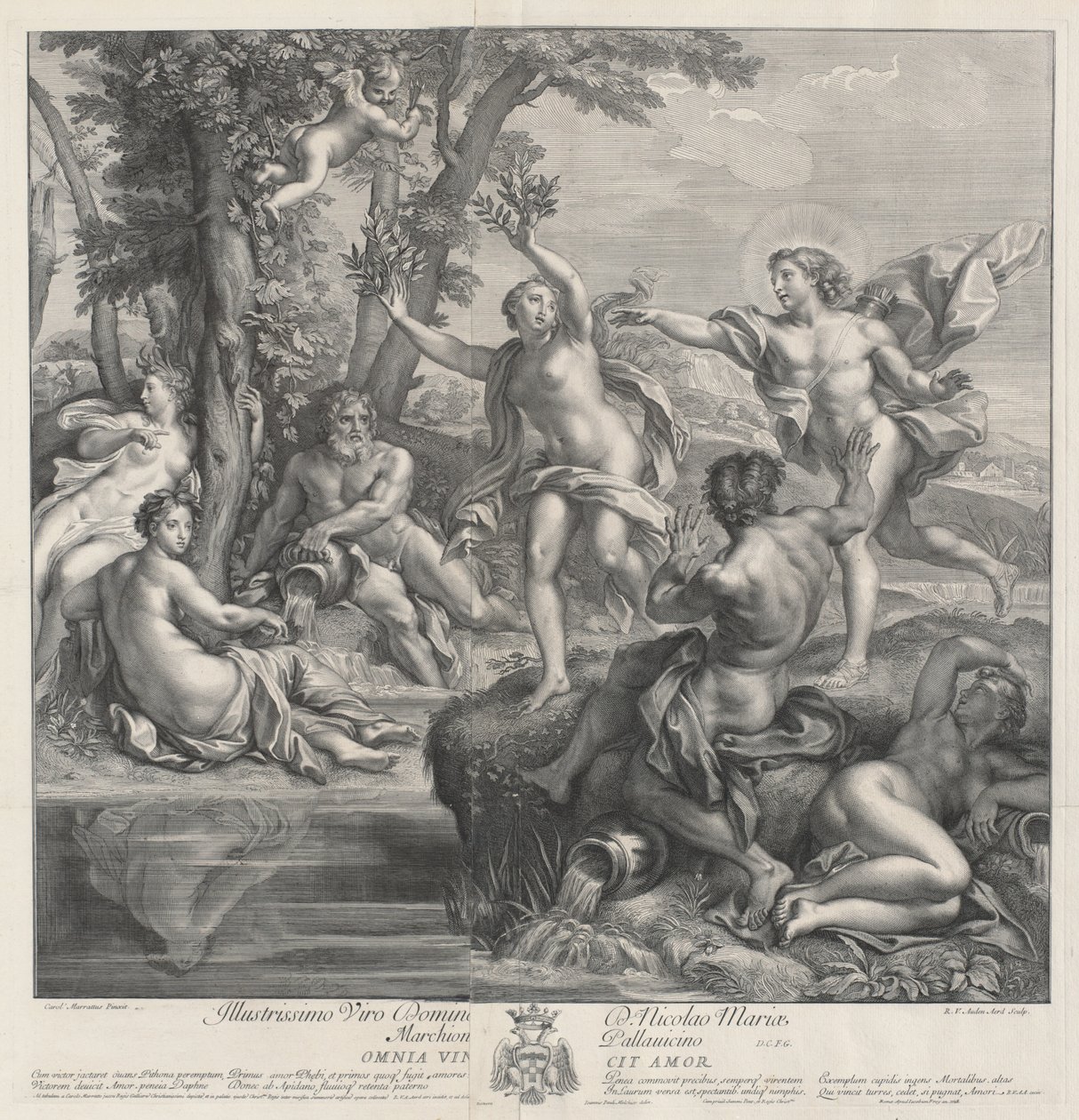 Láska zvítězí nad vším [Apollo a Daphne], 1728. od Robert van Audenaerde