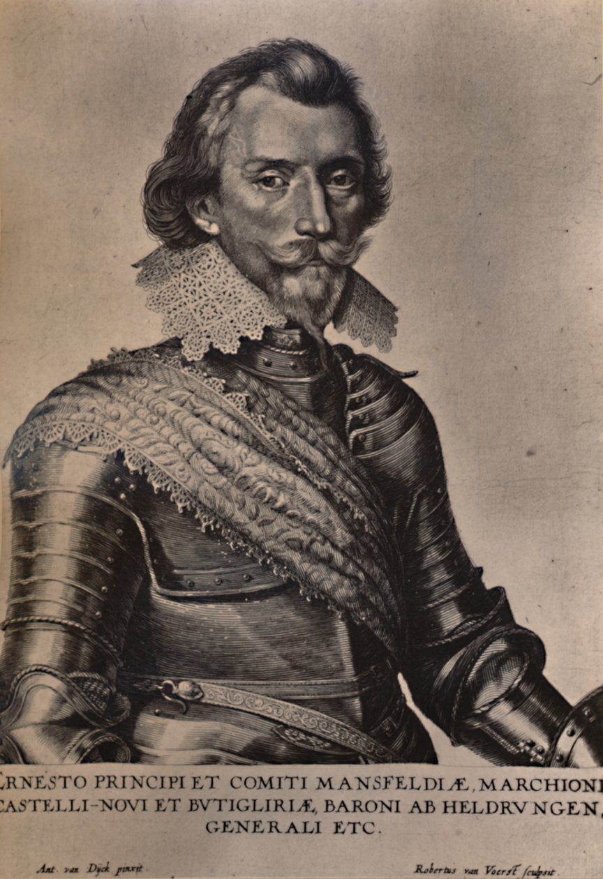 Hrabě Ernst von Mansfeld, německý generál třicetileté války, 17. století 1894 od Robert van Voerst