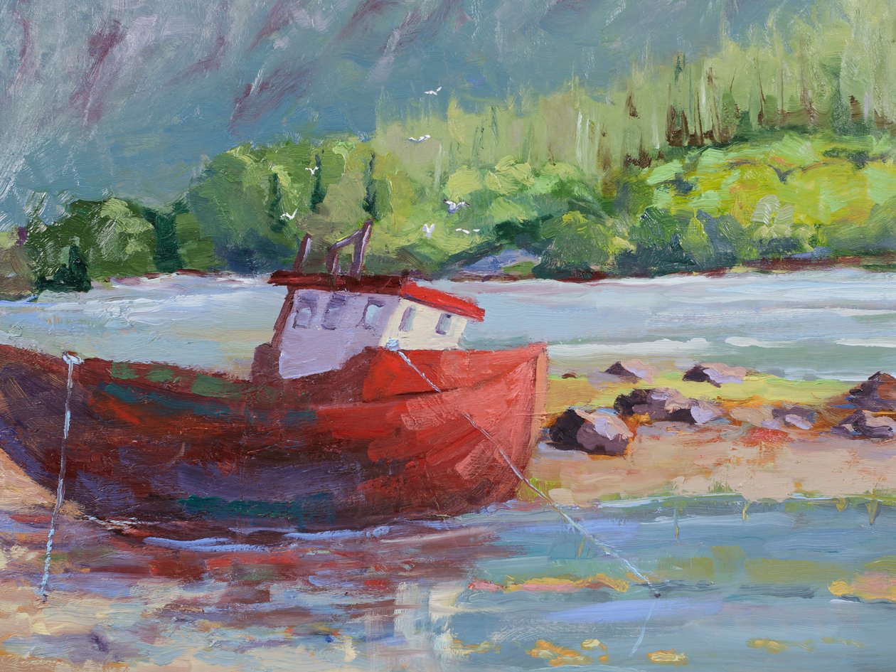 Beached, 2023 (olej na desce) od Roberta Murray