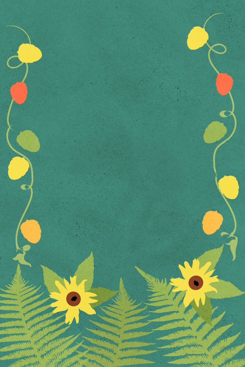Sunflower Ferns, 2022 (digitální) od Roberta Murray