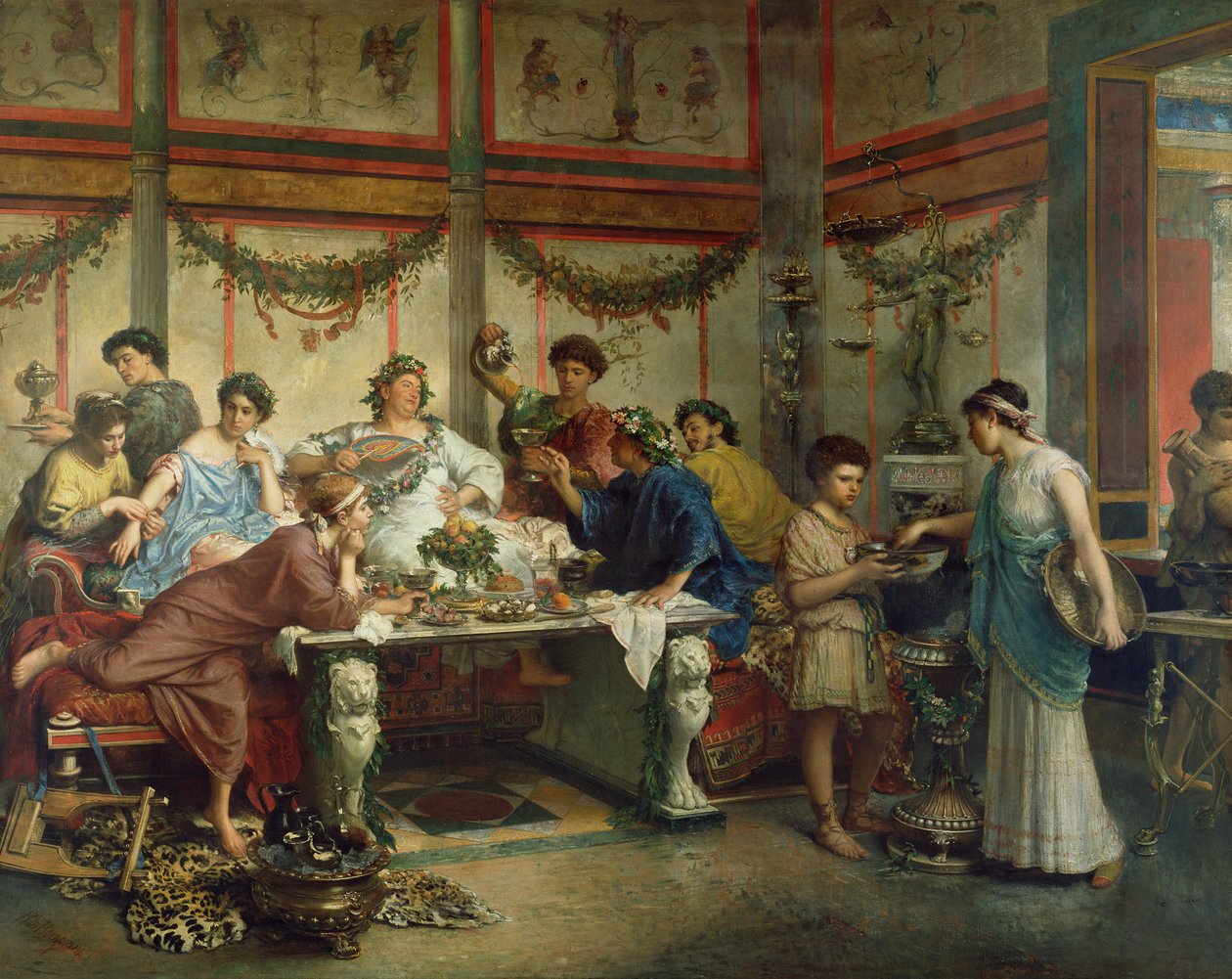 Římský svátek saturnálie, druhá polovina 19. od Roberto Bompiani