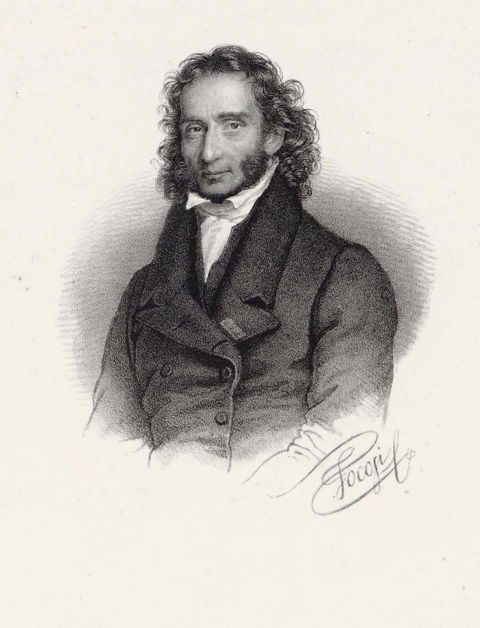 Portrét Niccola Paganiniho 1782-1840, 1830. od Roberto Focosi
