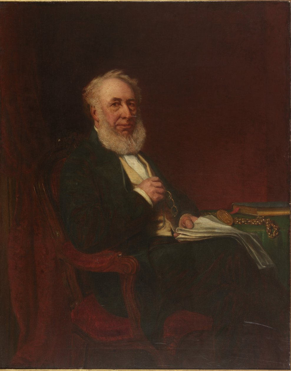Portrét Alderman Terrot Glover (olej na palubě) od Robinson (style of) Elliott