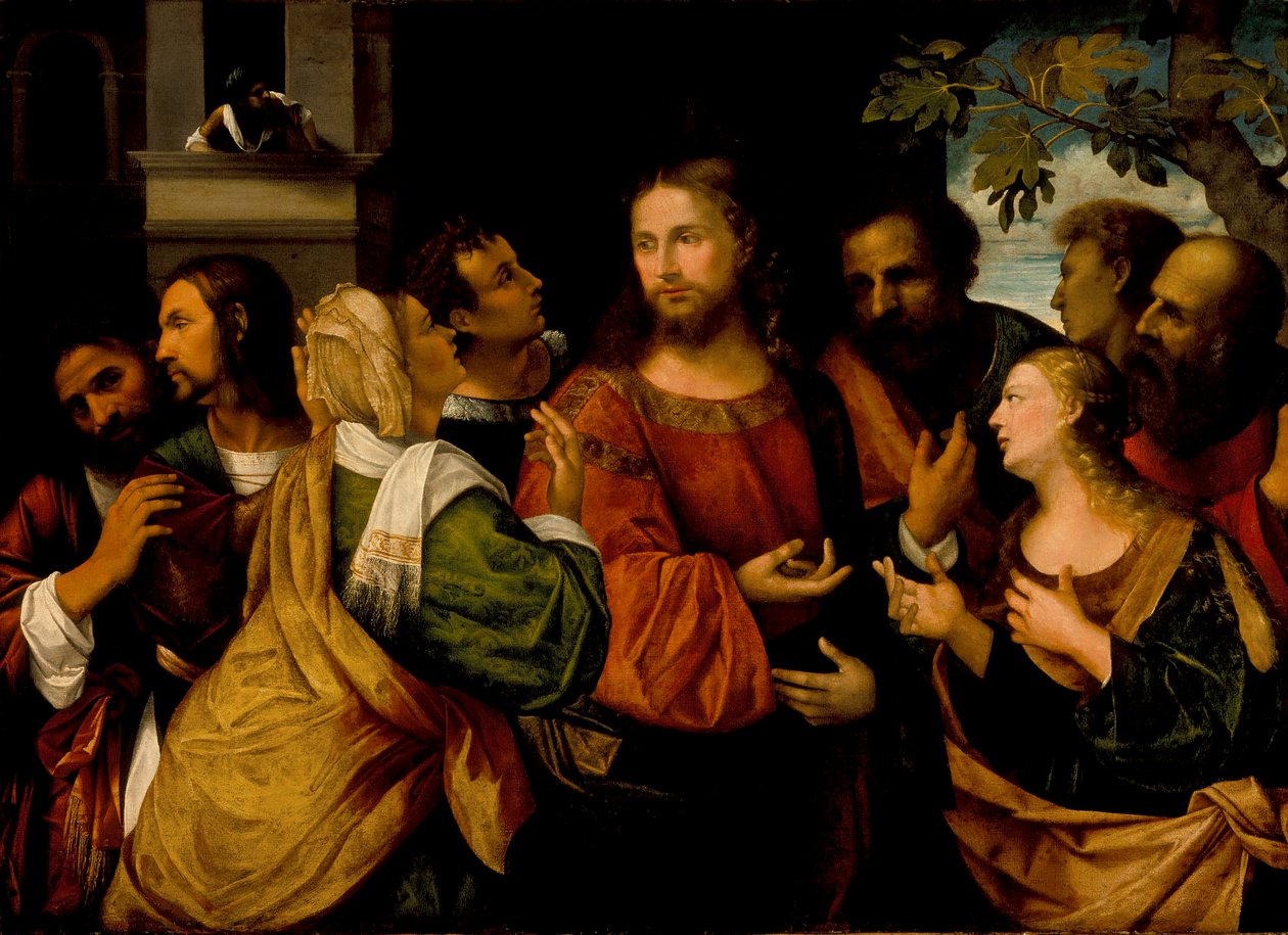 Kristus a ženy z Kanaánu, kolem roku 1520 od Rocco Marconi