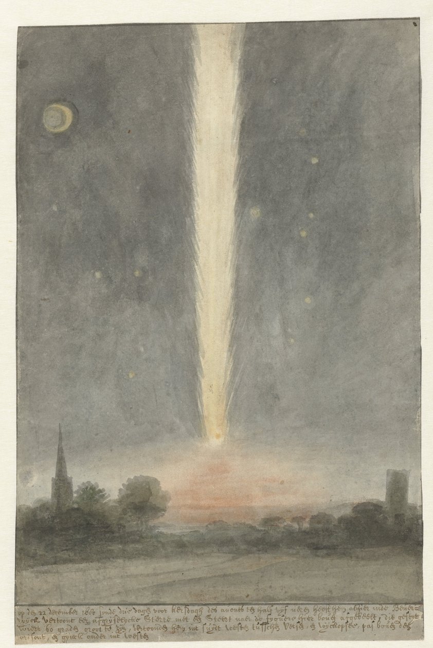 Ocasní hvězda nad Beverwijkem, 1680 od Rochus van Veen (attributed to)