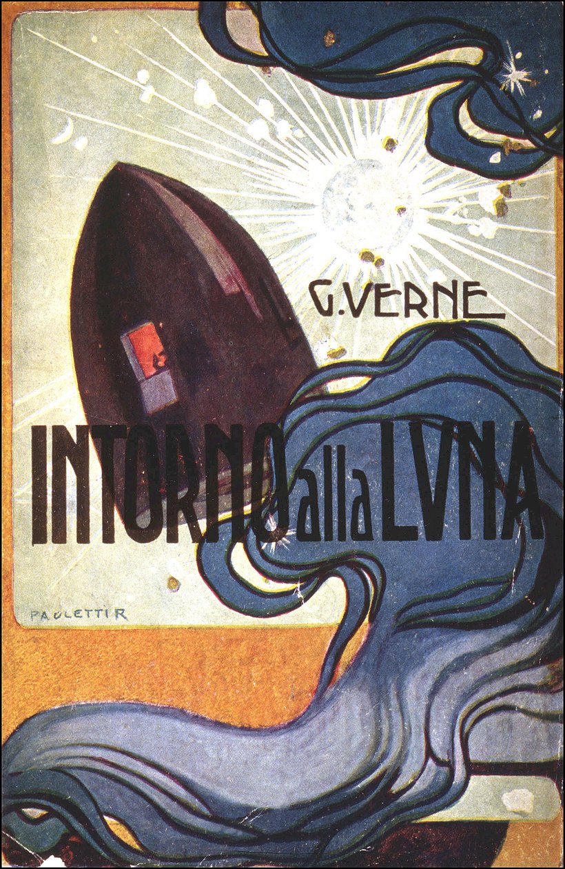 Pokrýt. nemocný. of Intorno alla luna (Ze Země na Měsíc) od Julese Verna od Rodolfo Paoletti
