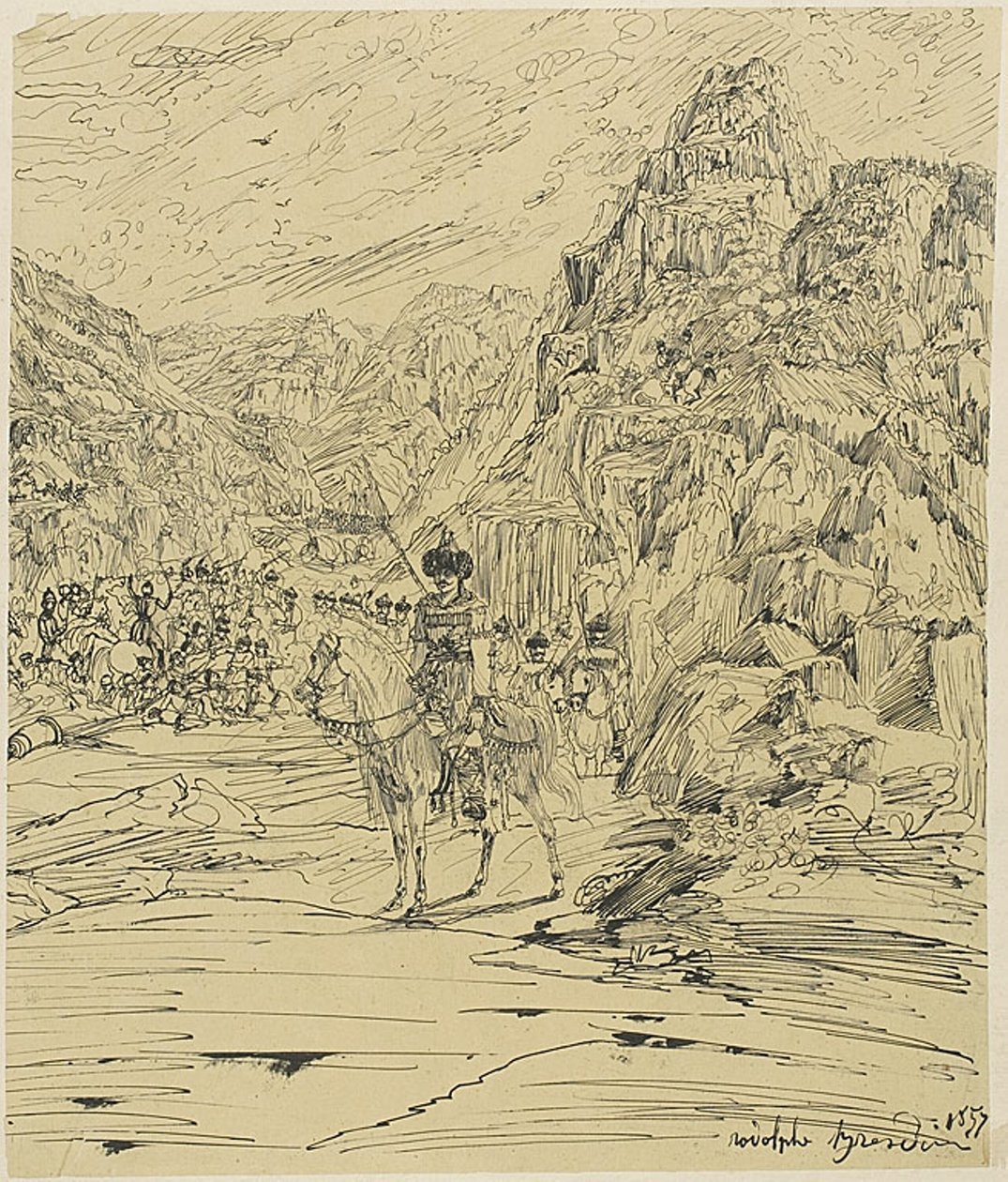 Bitva v horách od Rodolphe Bresdin