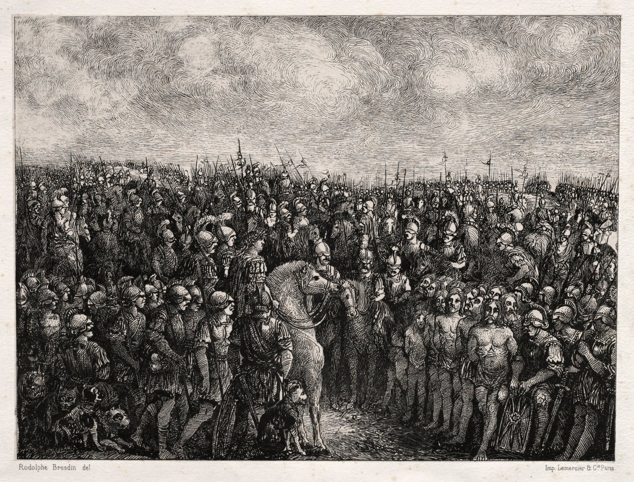 Caesar a jeho vězni, 1878. od Rodolphe Bresdin