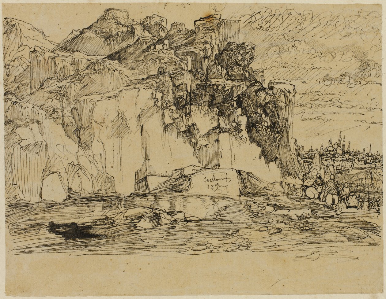 Kavkazská krajina od Rodolphe Bresdin