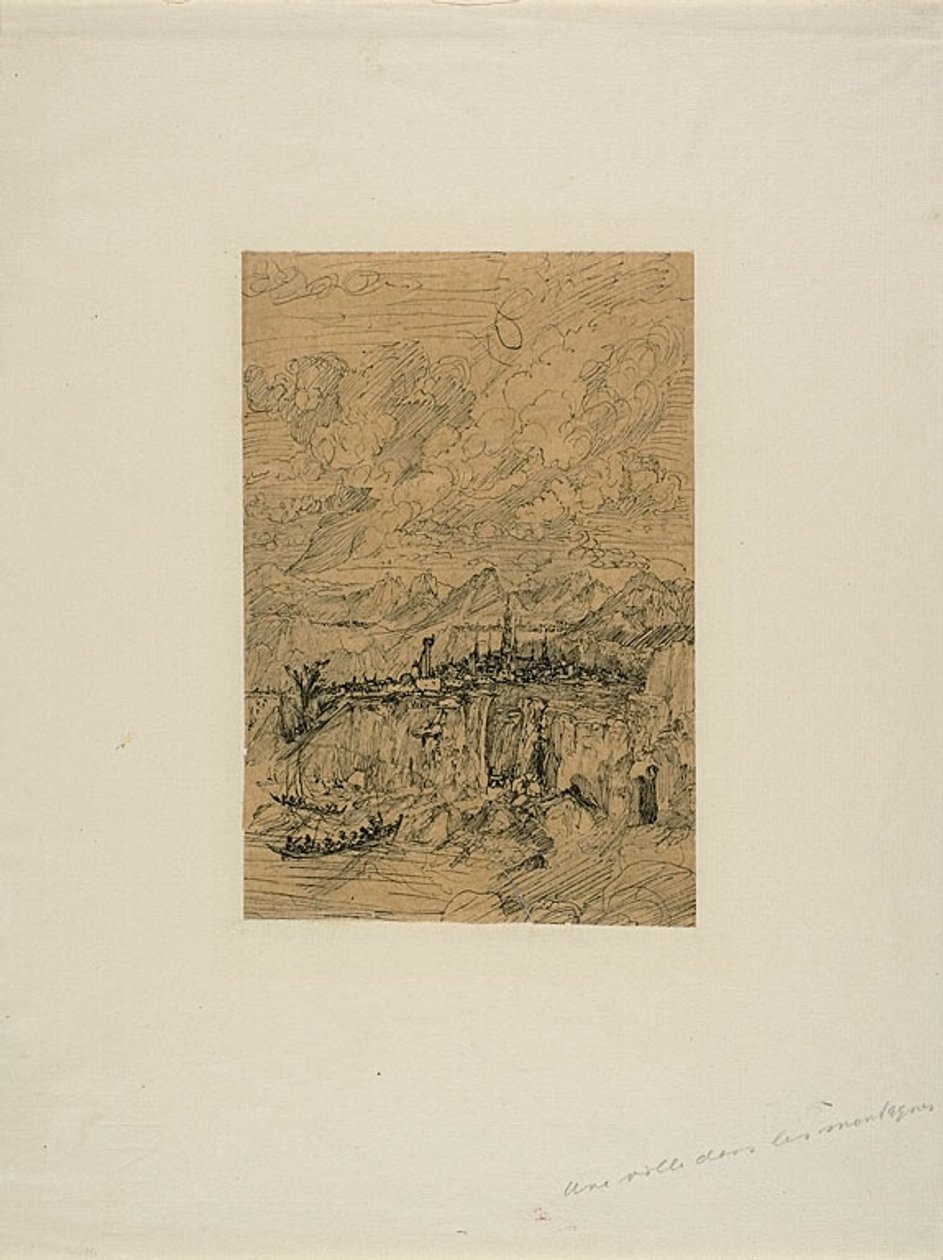 Město v horách od Rodolphe Bresdin