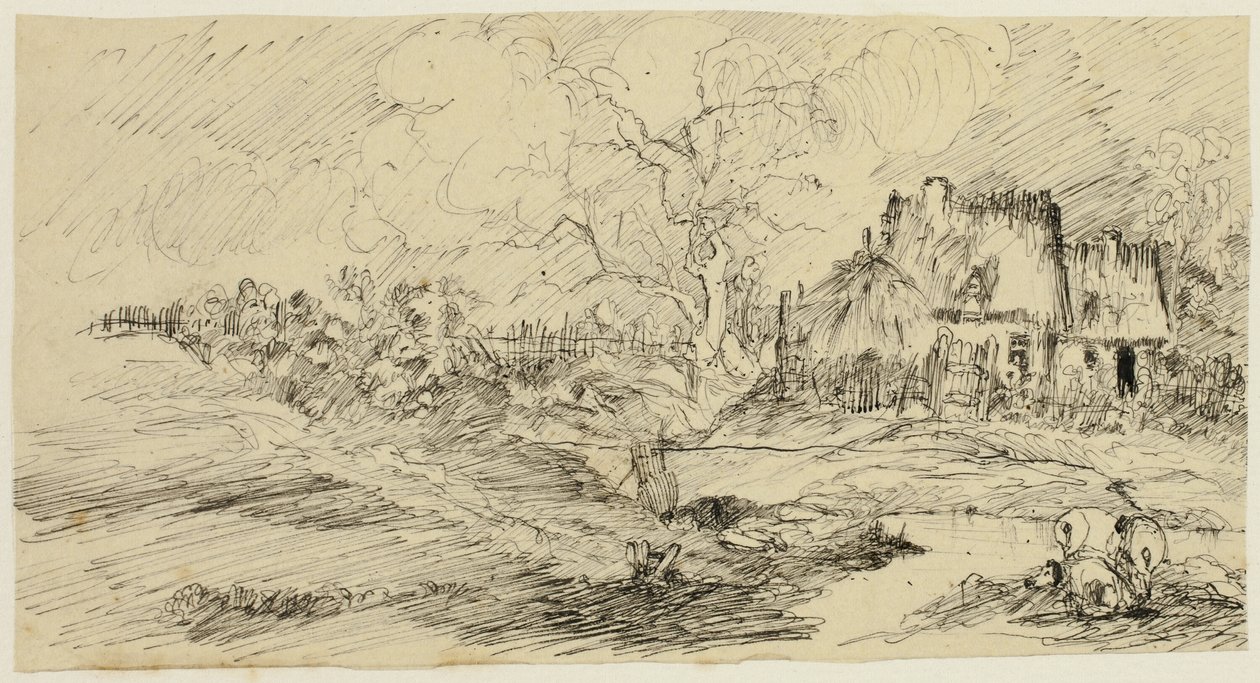 Venkovská krajina od Rodolphe Bresdin