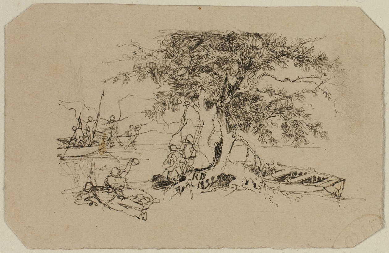 Rybářské místo od Rodolphe Bresdin