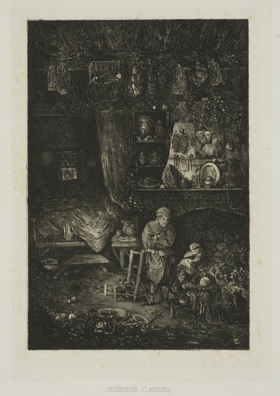 Vlámský interiér, z Revue Fantaisiste od Rodolphe Bresdin
