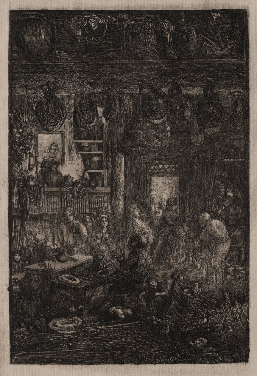 Moldavský interiér, 1865. od Rodolphe Bresdin