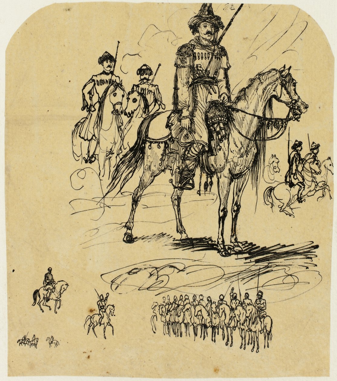 Ruská kavalerie od Rodolphe Bresdin