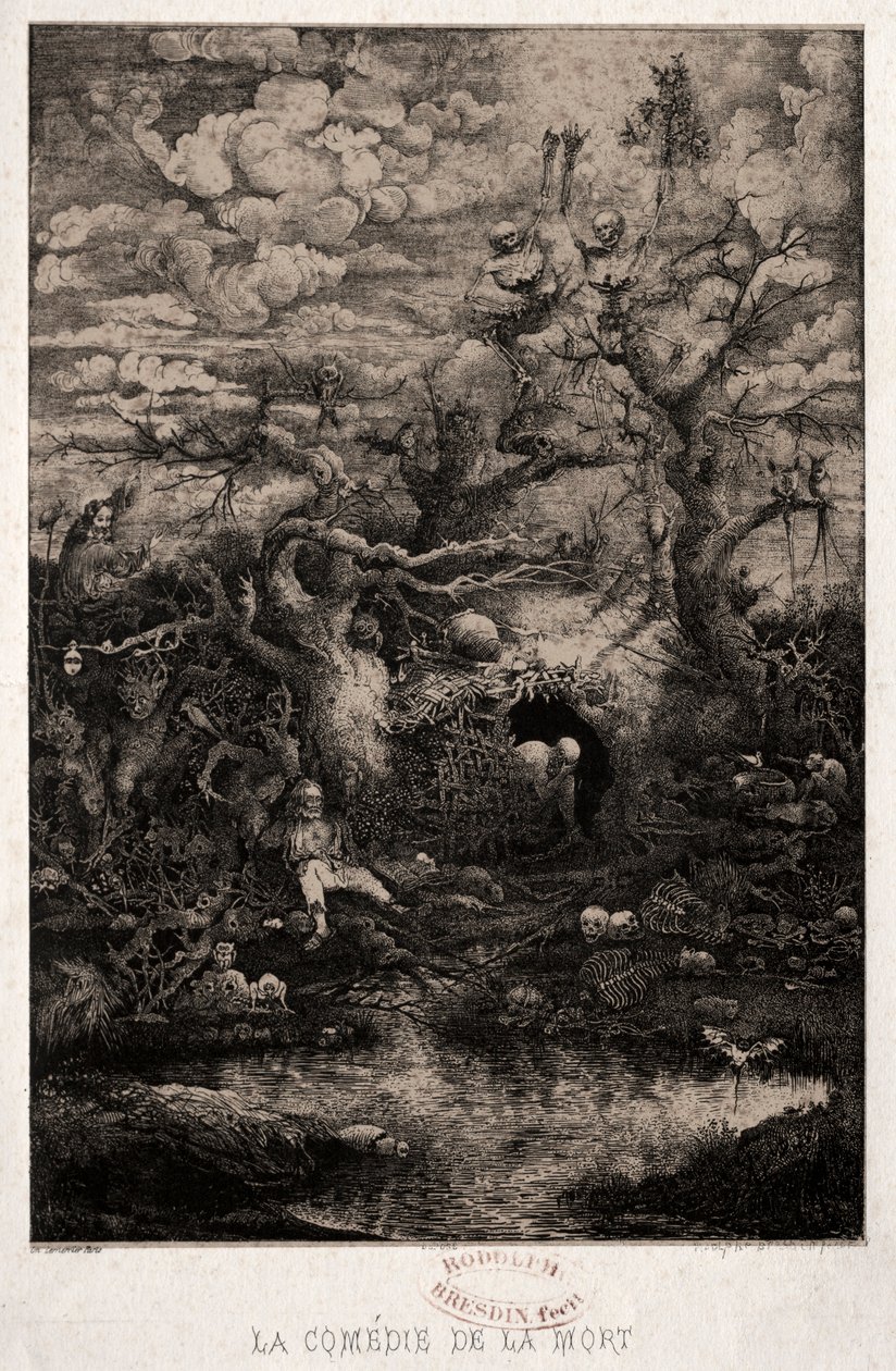 Komedie smrti, 1854. od Rodolphe Bresdin