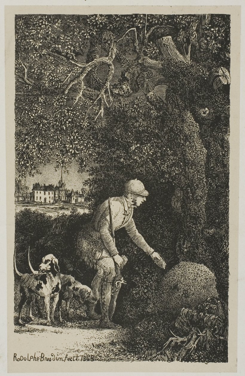 Diplomat a mraveniště, ilustrace k bajkám a příběhům od Hippolyte de Thierry-Faletans od Rodolphe Bresdin