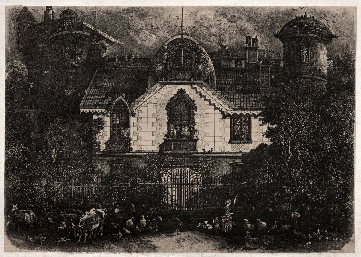 Začarovaný dům, 1871. od Rodolphe Bresdin