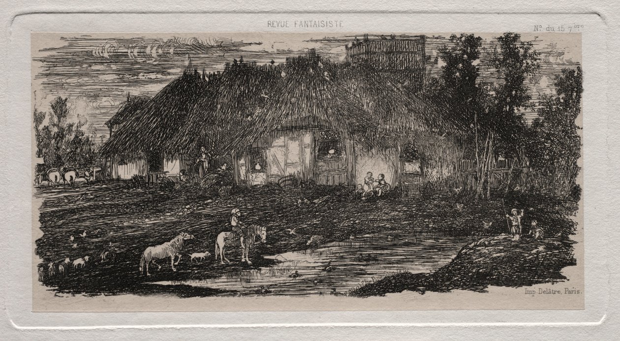 Farm-yard, 1861. od Rodolphe Bresdin
