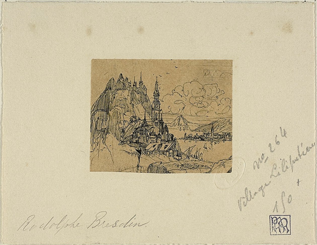 Liliputánská vesnice od Rodolphe Bresdin