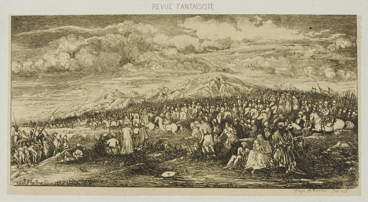 Římská armáda, z Revue Fantaisiste od Rodolphe Bresdin