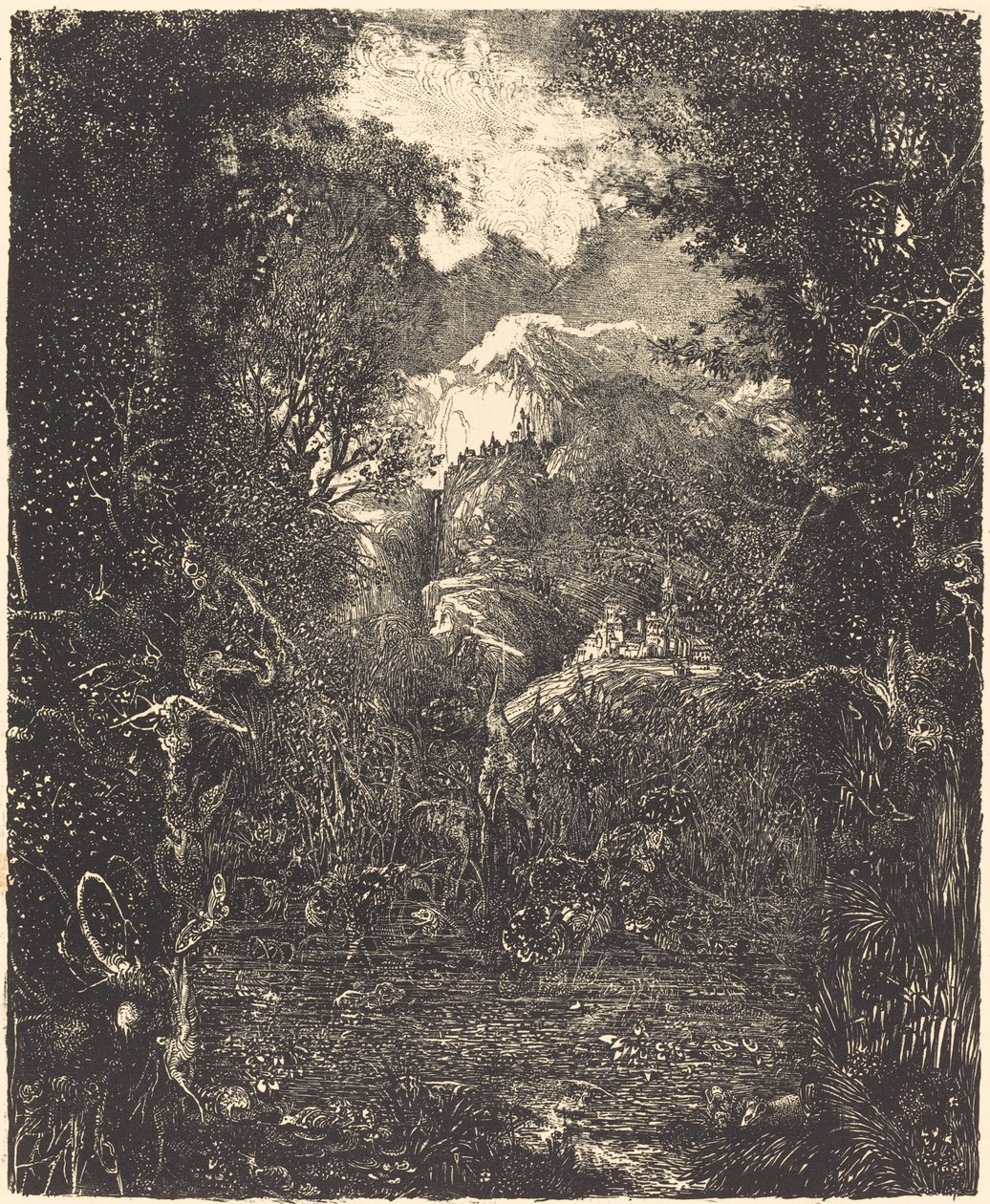 Města za bažinou od Rodolphe Bresdin