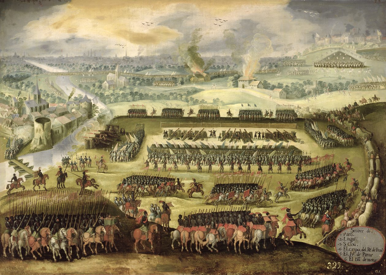 Obléhání Paříže (válka proti Francii 1556-8) od Rodrigo of Holland