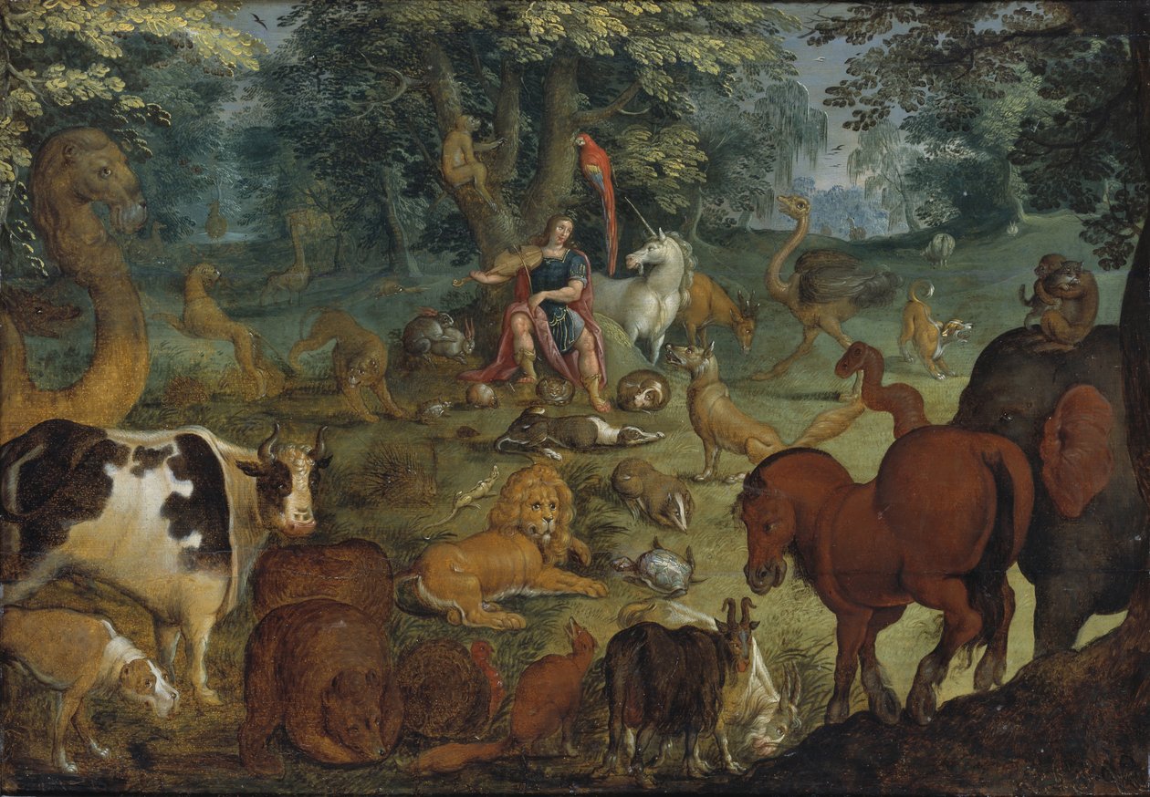 Orpheus okouzlující zvířata od Roelant Savery