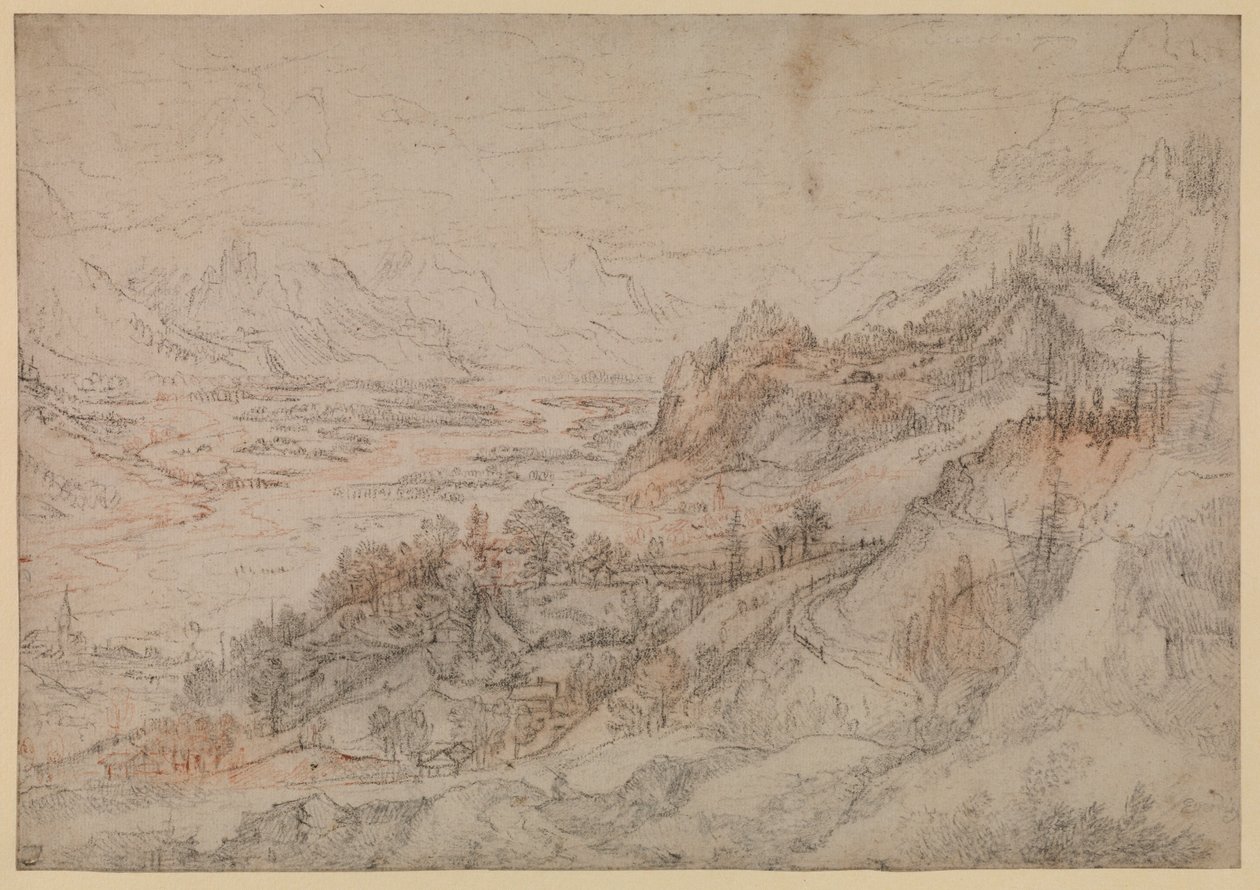 Horská krajina - údolí Inn v Tyrolsku, 1607 od Roelandt Jacobsz. Savery