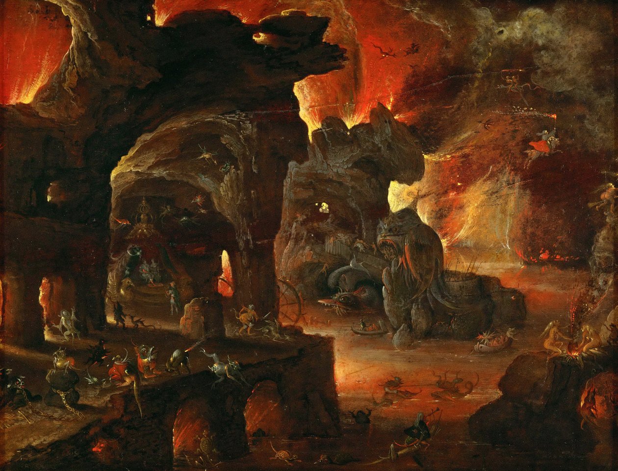 Orphee dans les Enfers - Orfeus v podsvětí - Roelant Savery (1576-1639). Olej na dřevě, cca 1612-1615. Rozměr: 27 x 35 cm. Uměleckohistorické muzeum, Vienne od Roelandt Jacobsz. Savery