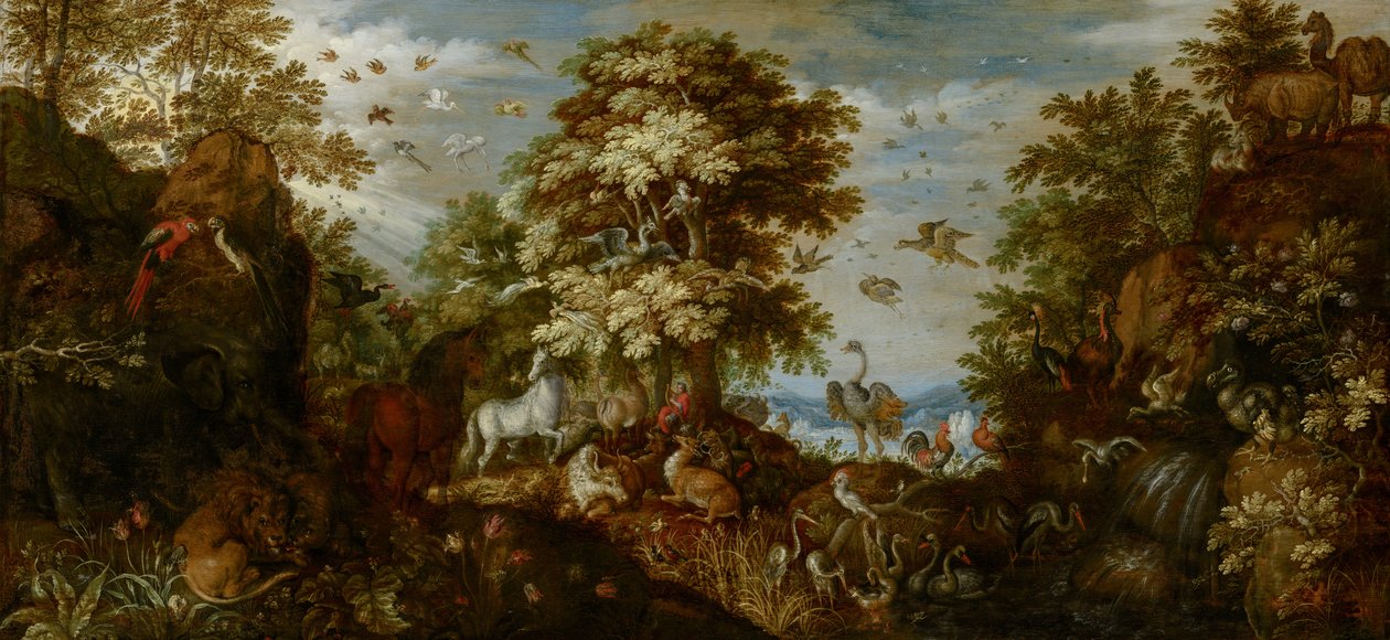Orpheus okouzlující zvířata svou hudbou, 1627 od Roelandt Jacobsz. Savery