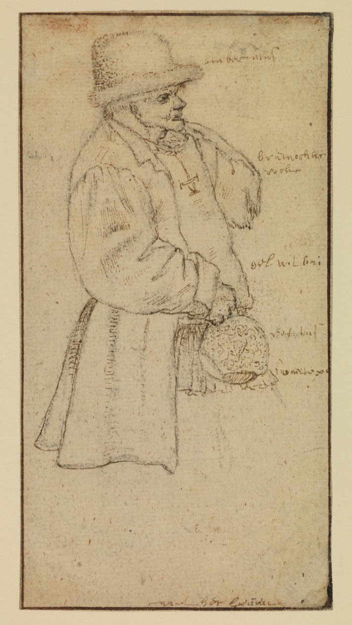 Sedlák nesoucí zavařovací sklenici, recto, 16. stol od Roelandt Jacobsz. Savery