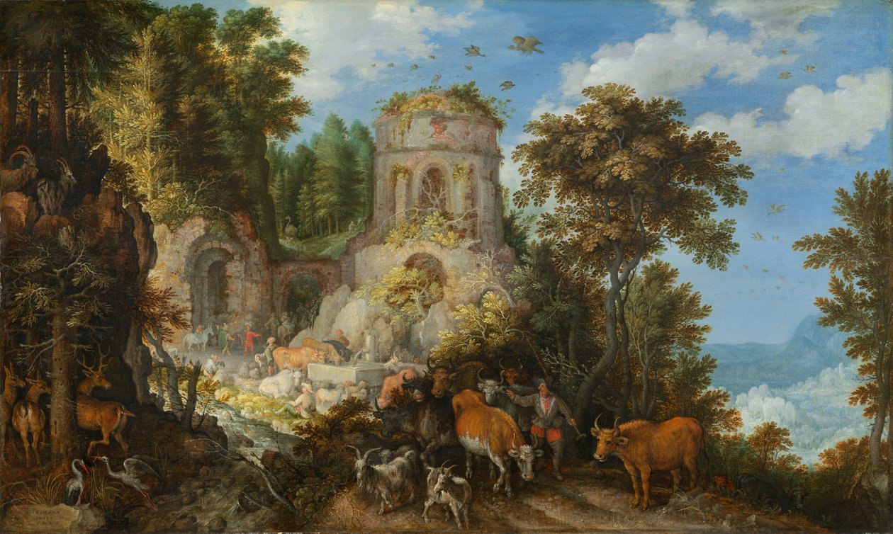 Krajina s útěkem do Egypta od Roelandt Savery