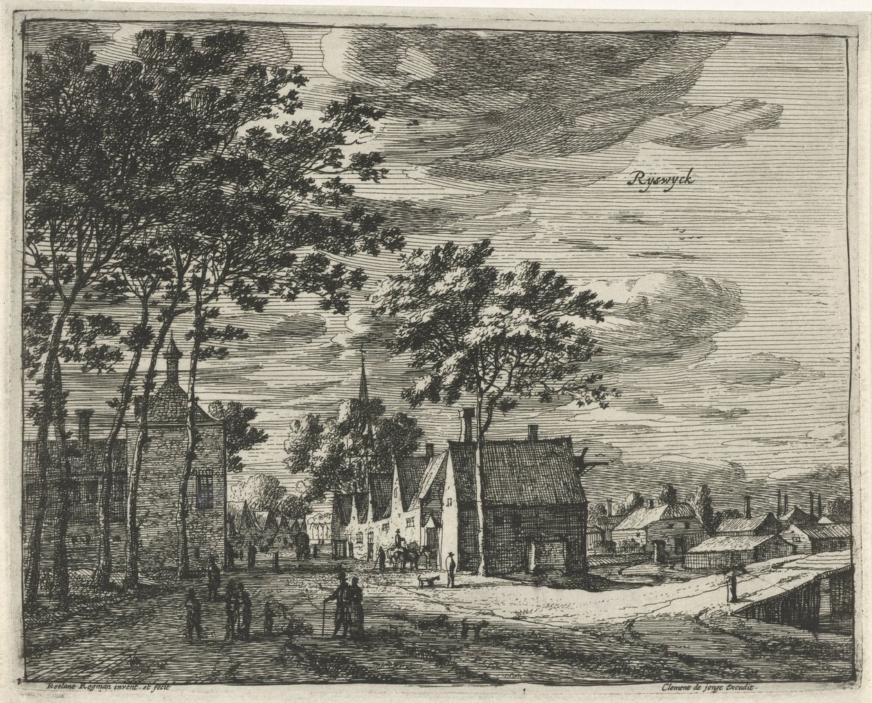 Rijswijk Ryswyck (název na objektu) Krajiny v provinciích Holandsko a Utrecht (název série) od Roelant Roghman
