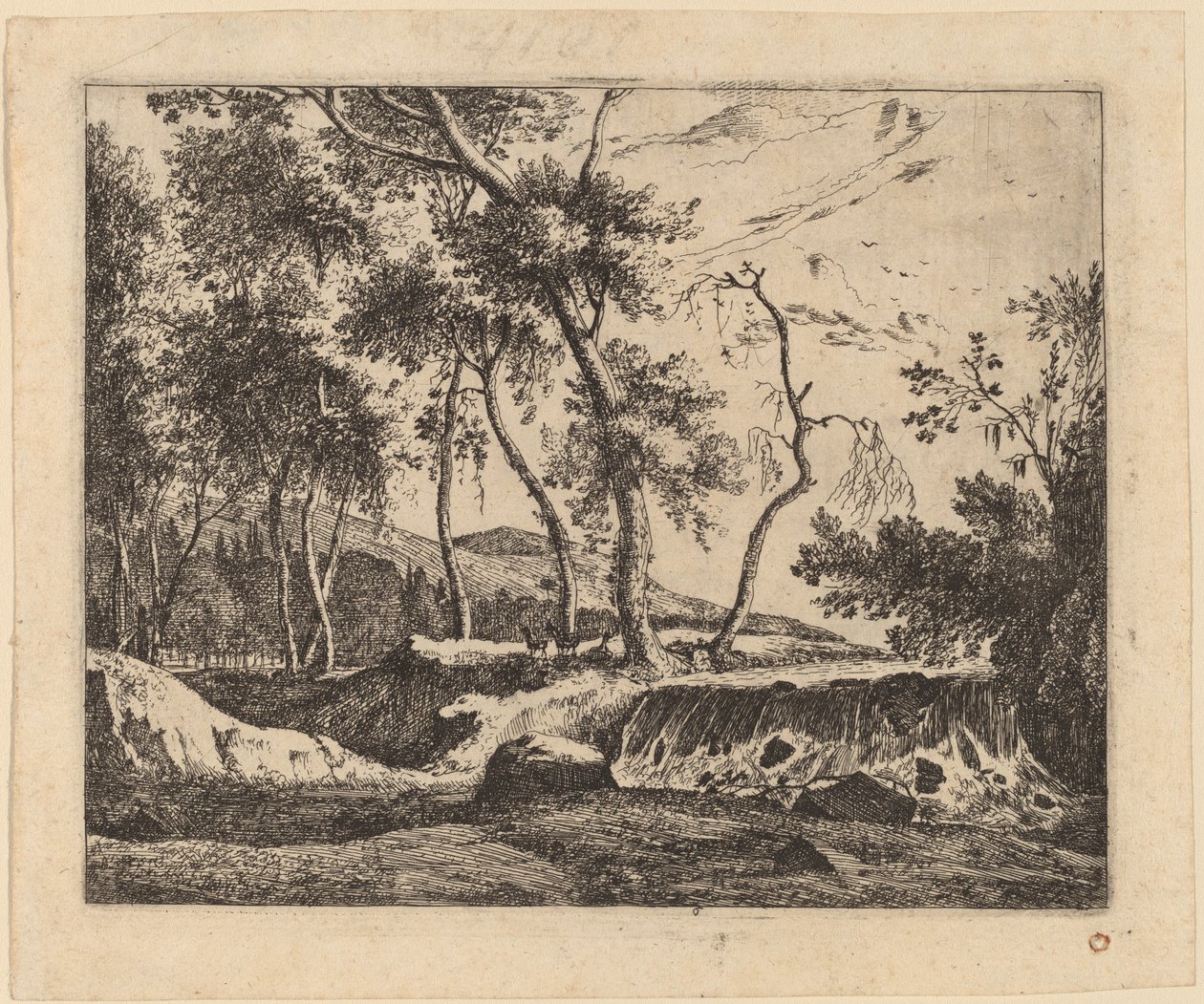 Vodopád: pl.6 od Roelant Roghman and Melchior Küsel