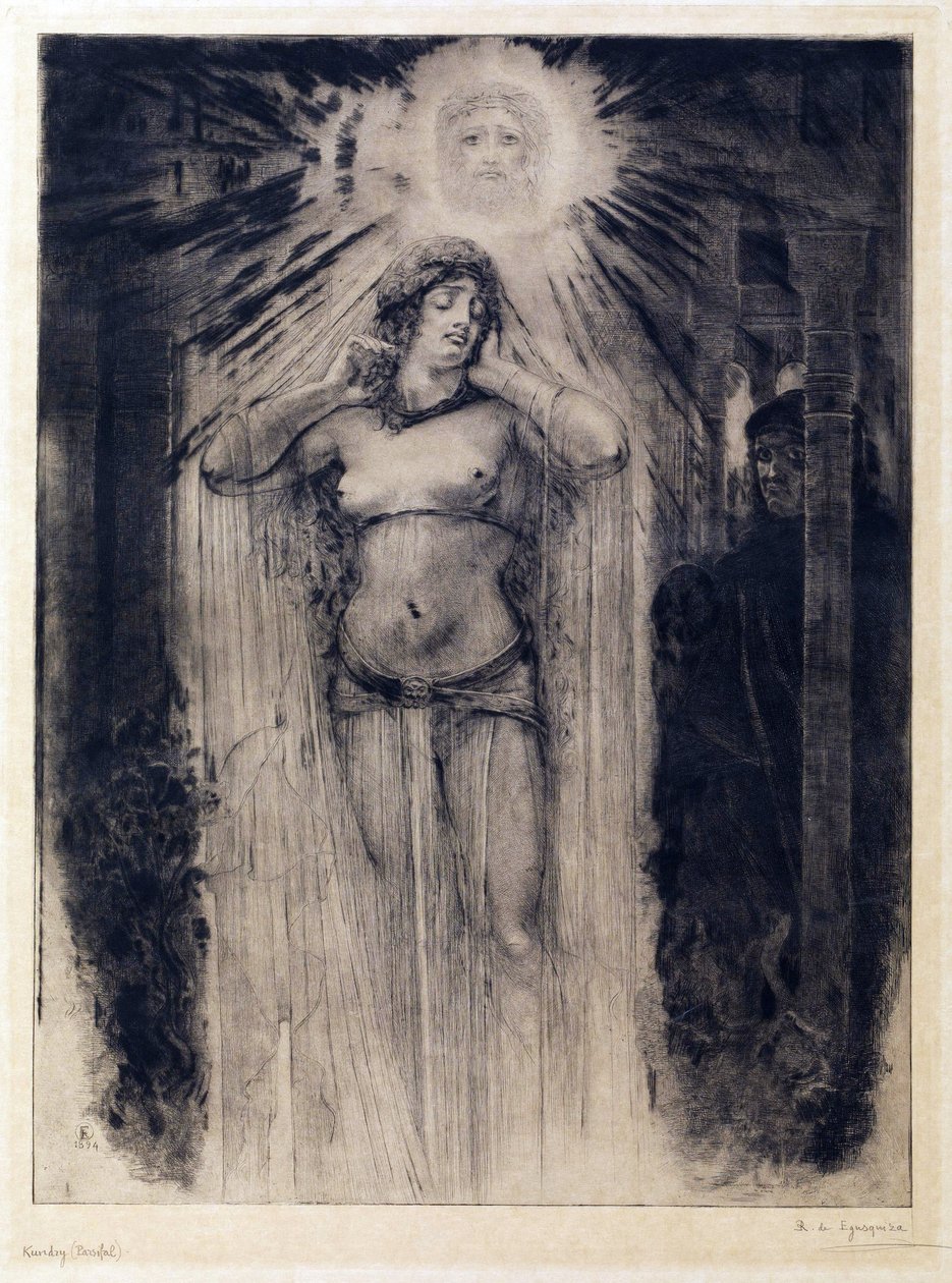 Symbolismus: Kundry od Egusquizy y Barrena, Rogelio de (1845-1915) od Rogelio Egusquiza