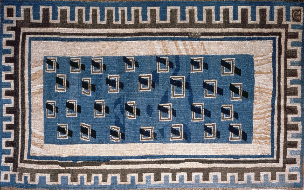 Reprodukce návrhu koberce pro dílnu Omega (textil) od Roger Eliot Fry