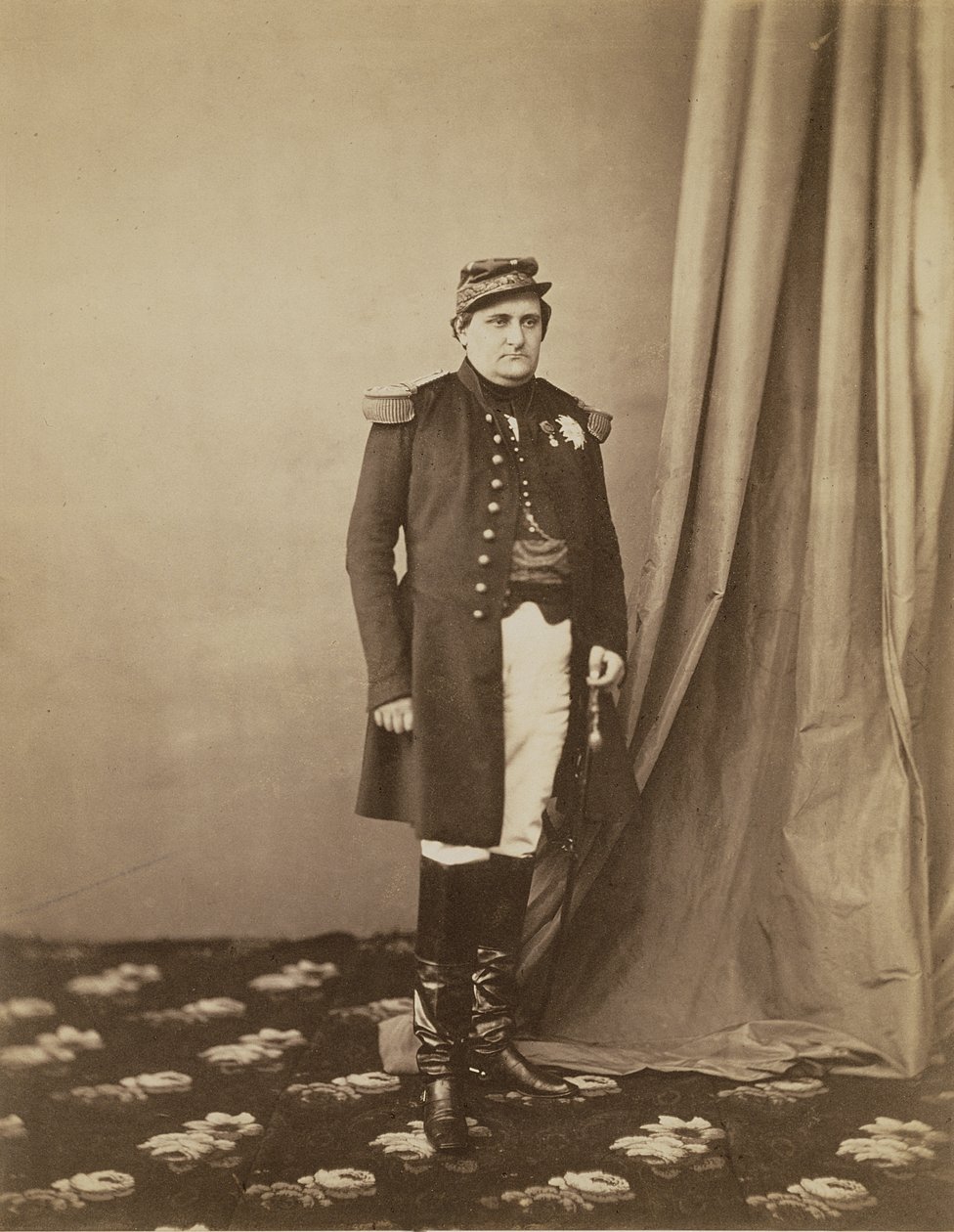 Napoleon-Joseph-Charles-Paul (1822-91) Princ Napoleon, 1855 (sépiová fotografie) od Roger Fenton