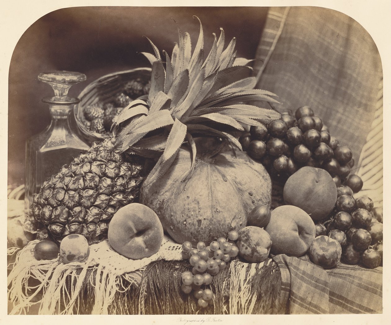 Zátiší s ovocem a karafou od Roger Fenton