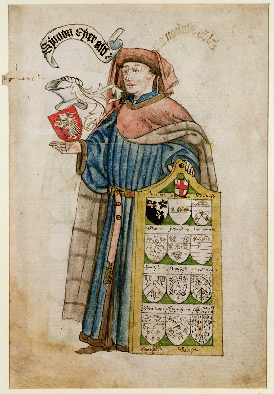Simon Eyre v oděvu radního londýnské radnice, asi 1450 (čb na papíře) od Roger Leigh