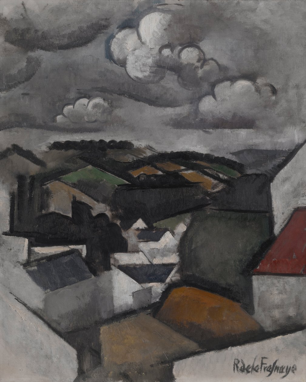Krajina s vesnicí, The Hills Beyond Meulan od Roger de La Fresnaye