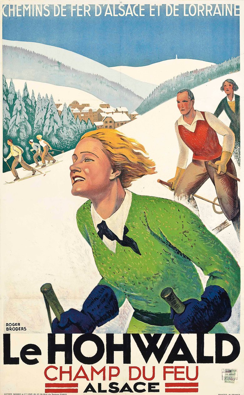 Le Hohwald, cca 1930 (barevná litografie) od Roger Broders