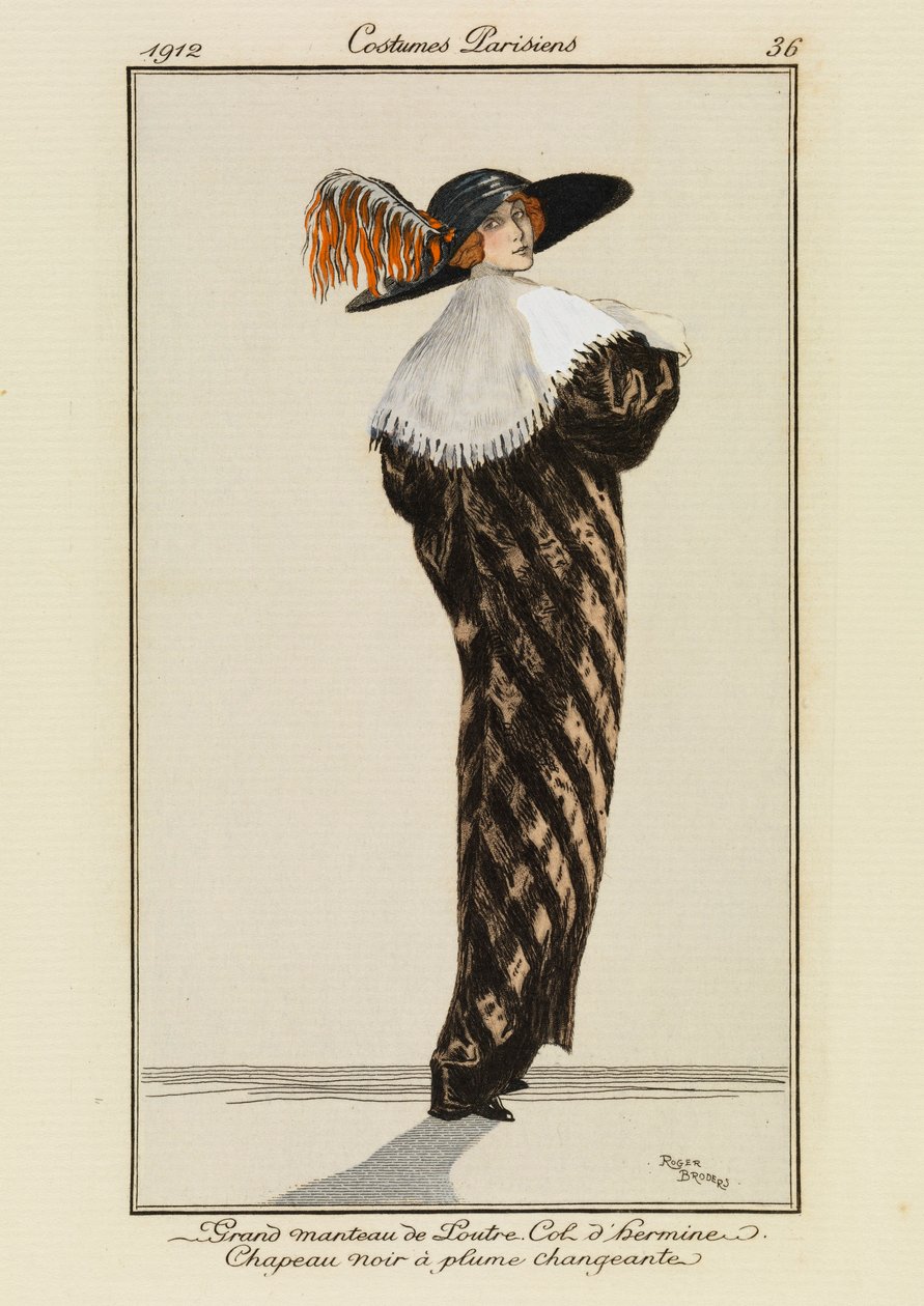 Talíř 36 z knihy "Costumes Parisiens od Roger Broders