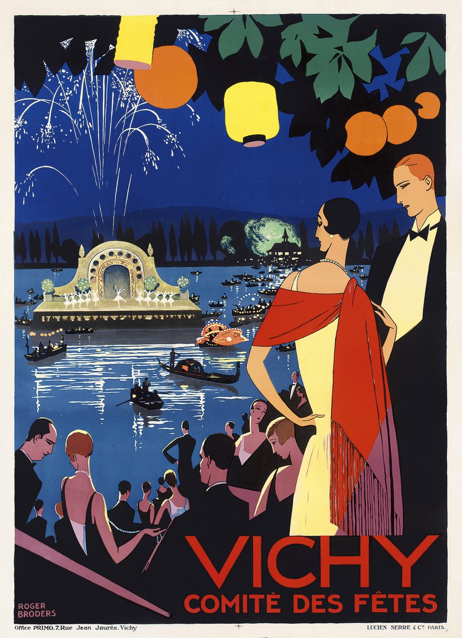 Reklamní plakát Vichy, Francie, cca 1930 (barevná litografie) od Roger Broders
