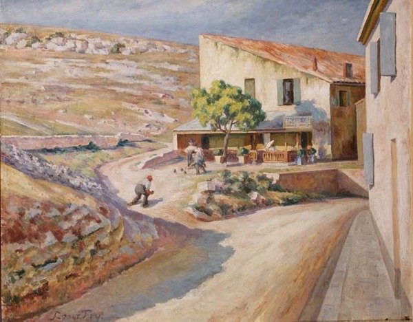 A Game of Bowls, cca 1920 (olej na plátně) od Roger Eliot Fry
