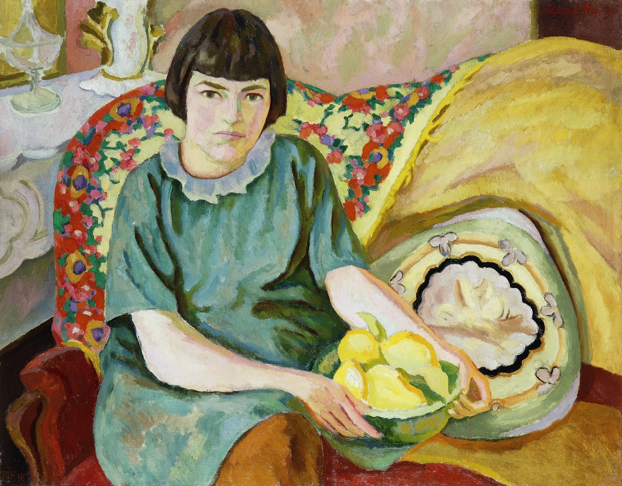 Portrét Zoum Van den Eeckhoudt, 1915 od Roger Eliot Fry